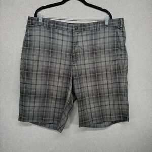 Nike Golf Mens Shorts Size 40 Black Gray‎ Tour Performance Dri Fit Flat Front
